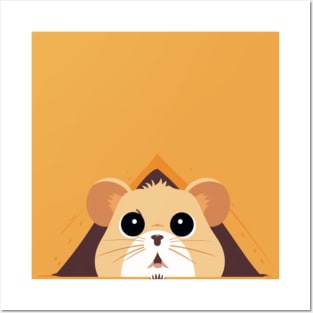Scared Hamster Meme, funny tshirt Posters and Art